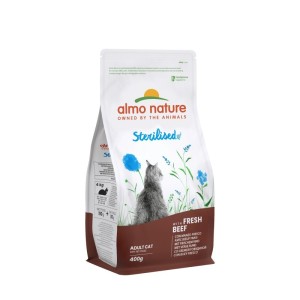 ALMO.NATURE CROCC.GATTO GR.400 STERILISED MANZO RISO
