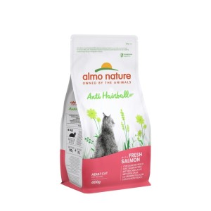 ALMO.NATURE CROCC.GATTO GR.400 ANTI HAIRBALL PESCE PATATE