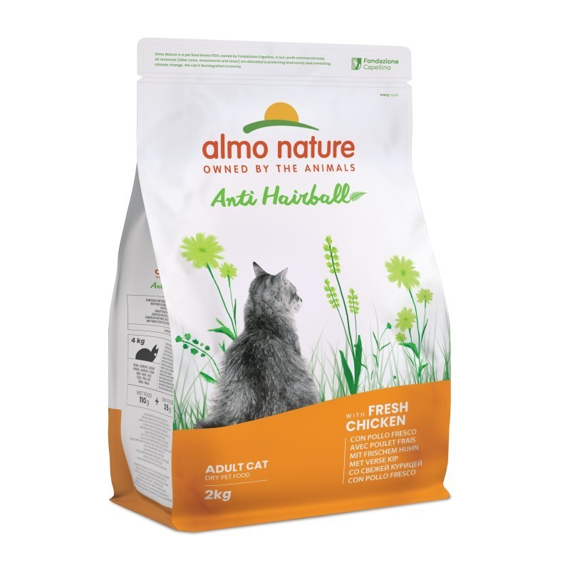 ALMO.NATURE CROCC.GATTO 2KG ANTI HAIRBALL POLLO RISO