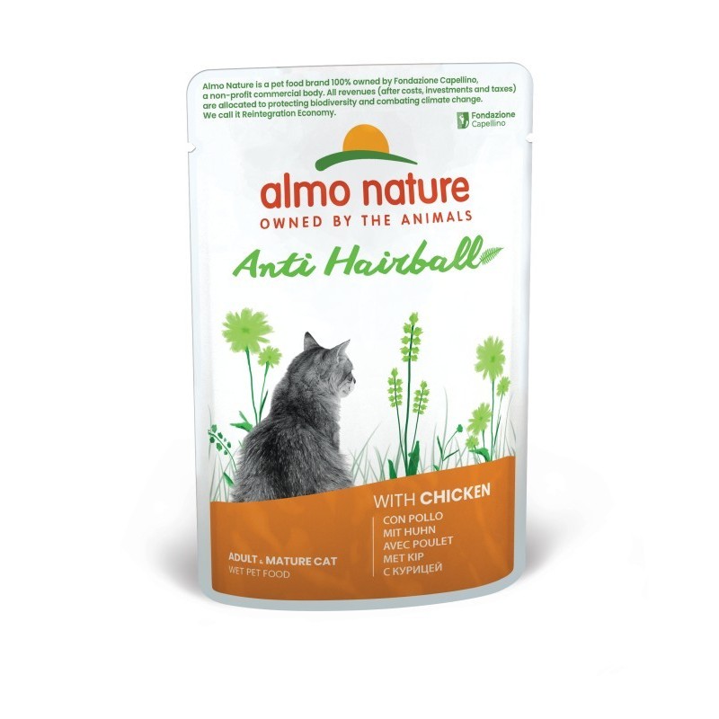 ALMO.NATURE BUSTA GR.70 ANTI HAIRBALL POLLO
