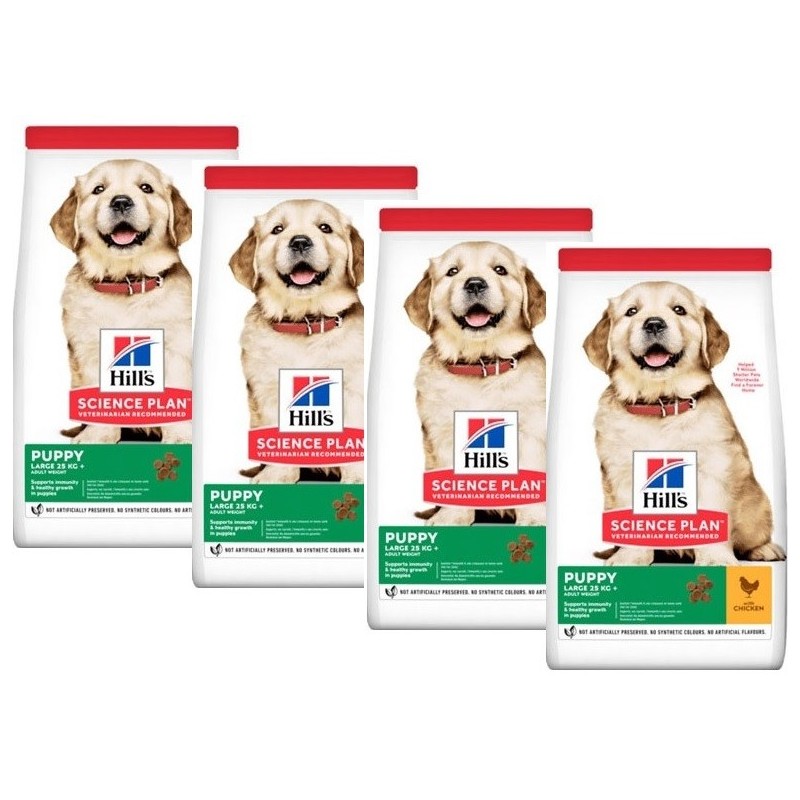 HILL'S SCIENCE PLAN LARGE BREED PUPPY ALIMENTO CON POLLO KG.12 *** PROMO 4 SACCHI****