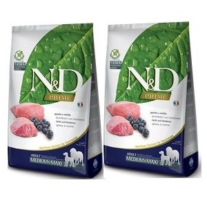 FARMINA N&D PRIME ADULT MEDIUM/ MAXI AGNELLO E MIRTILLO KG.12**acquisto minimo 2 sacchi*prezzo riferito alla singola confezione*