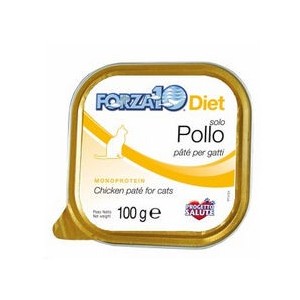 FORZA 10 VASCHETTA GATTO SOLO POLLO GR.100