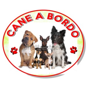 ADESIVO "CANE A BORDO" GENERICO
