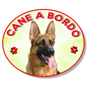 ADESIVO "CANE A BORDO" PASTORE TEDESCO