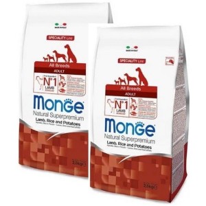 MONGE ALL BREEDS ADULT AGNELLO RISO PATATE KG.12 **acquisto minimo 2 sacchi*prezzo riferito alla singola confezione*