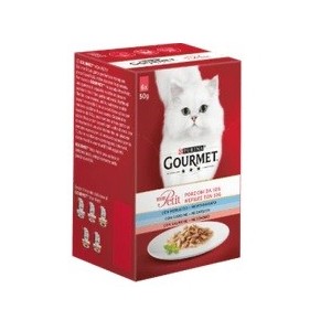 GOURMET MON PETIT 6X50 GR MERLUZZO SARDINE SALMONE 