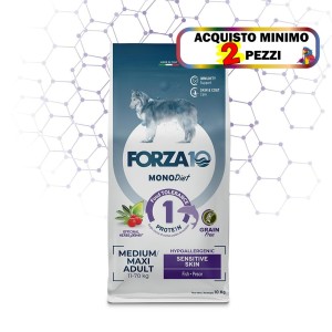 FORZA 10 MONODIET MEDIUM MAXI SENSITIVE SKIN 10KG **acquisto minimo 2 sacchi*prezzo riferito alla singola confezione*