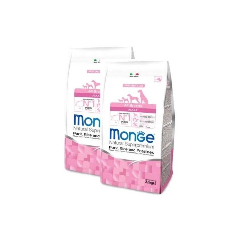 MONGE ALL BREEDS ADULT MAIALE RISO PATATE KG.12 **acquisto minimo 2 sacchi*prezzo riferito alla singola confezione*