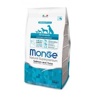 MONGE ALL BREEDS HYPOALLERGENIC SALMONE TONNO KG.12.