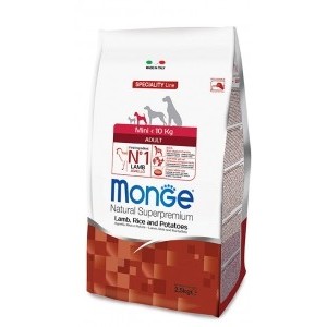 MONGE MINI ADULT AGNELLO RISO PATATE KG.2,5