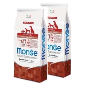 MONGE ALL BREEDS PUPPY AGNELLO E RISO KG.12 **acquisto minimo 2 sacchi*prezzo riferito alla singola confezione*