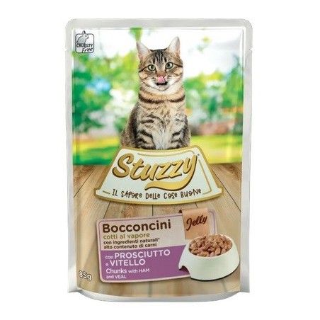 STUZZY CAT BUSTA GR.85 BOCCONCINI JELLY PROSCIUTTO VITELLO
