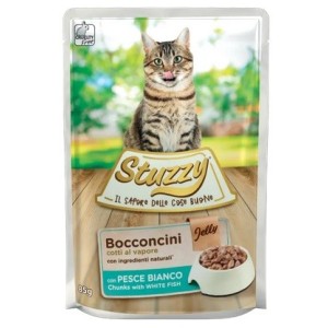 STUZZY CAT BUSTA GR.85 BOCCONCINI JELLY PESCE BIANCO 