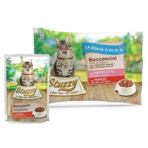 STUZZY CAT BUSTA BOCCONCINI 4X85 GR PROSCIUTTO MANZO