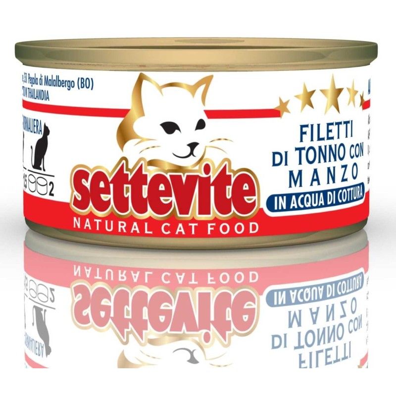 SETTEVITE FILETTI DI TONNO CON MANZO 70 gr