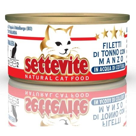 SETTEVITE FILETTI DI TONNO CON MANZO 70 gr