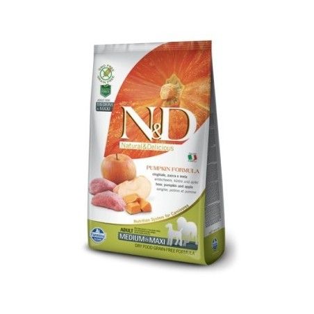 FARMINA N&D PUMPKIN ADULT MEDIUM/MAXI CINGHIALE E MELA 12 KG