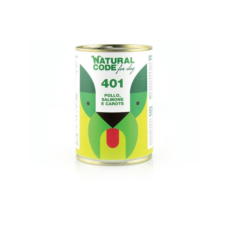 NATURAL CODE GR.400 POLLO SALMONE CAROTE -401-