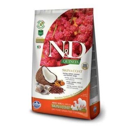 FARMINA N&D QUINOA ADULT ALL BREED SKIN & COAT ARINGA 7 KG