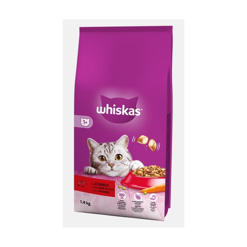 WHISKAS CROCCANTINI KG.1,4 MANZO 