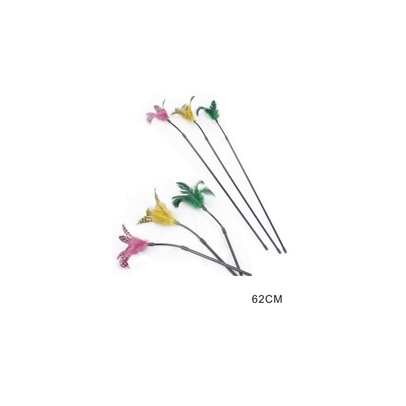 REX GIOCO GATTO CANNETTA CON PIUME 