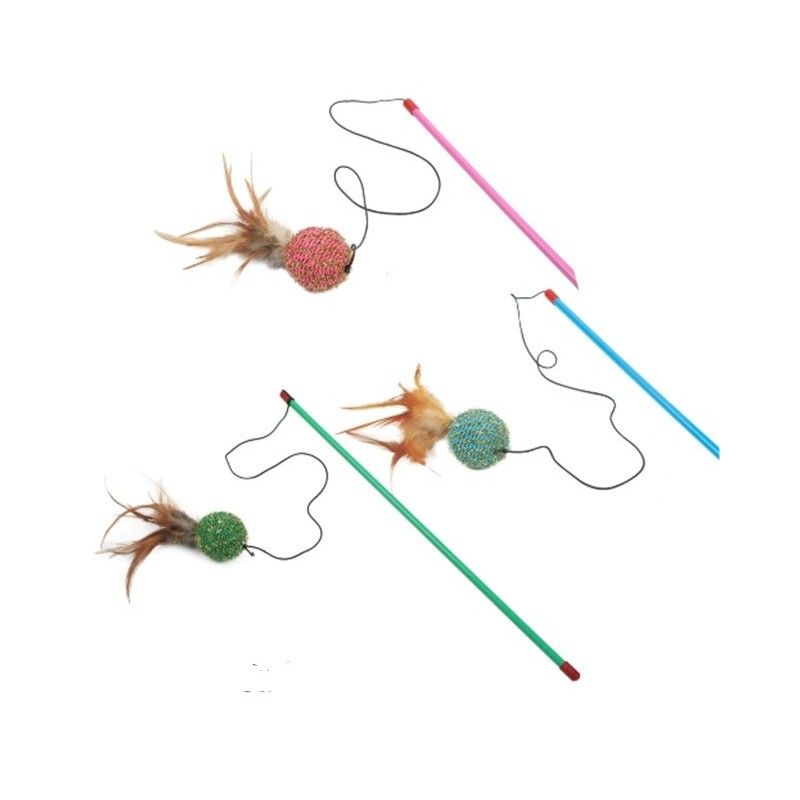 REX GIOCO CANNETTA CON PALLINA E PIUME 