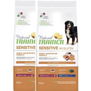 TRAINER SENSITIV ADULT M/M SALMONE E CEREALI KG 12 **acquisto minimo 2 sacchi*prezzo riferito alla singola confezione*