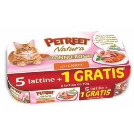 PETREET TONNO ROSA CAROTE GR.70 5 LATTINE + 1 GRATIS  