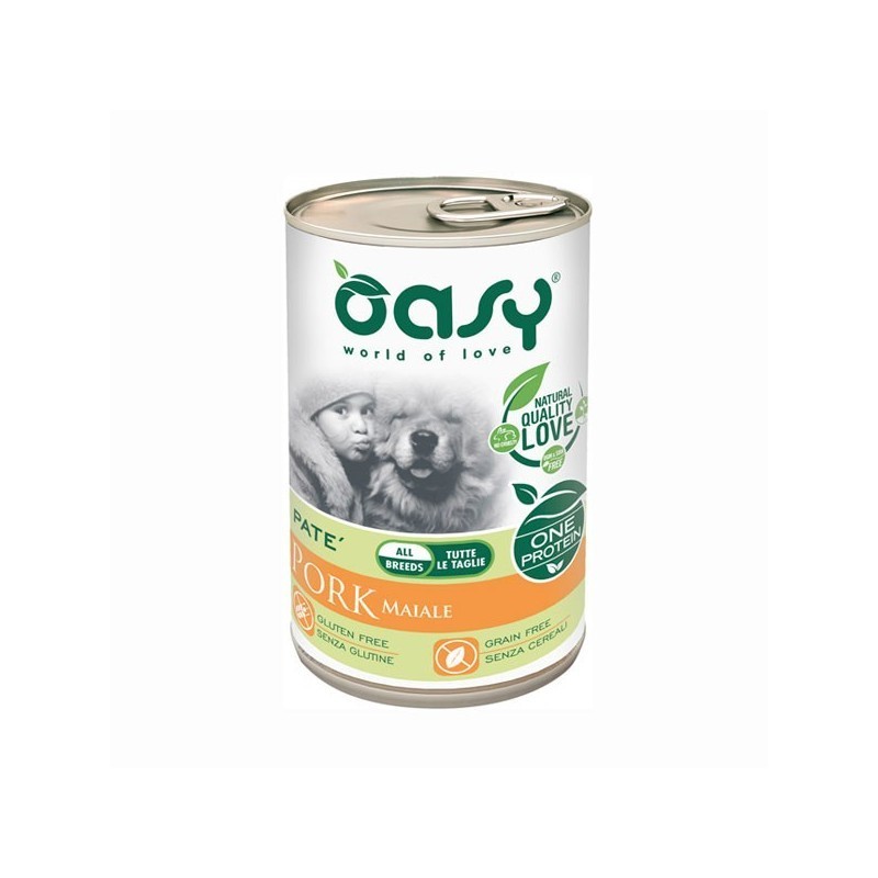 OASY DOG MONOPROTEICO GR.400 MAIALE 