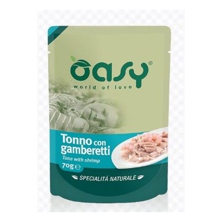 OASY CAT BUSTA NATURALE GR.70 TONNO GAMBERETTI 
