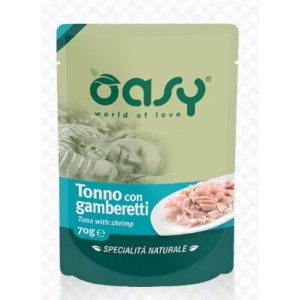 OASY CAT BUSTA NATURALE GR.70 TONNO GAMBERETTI 
