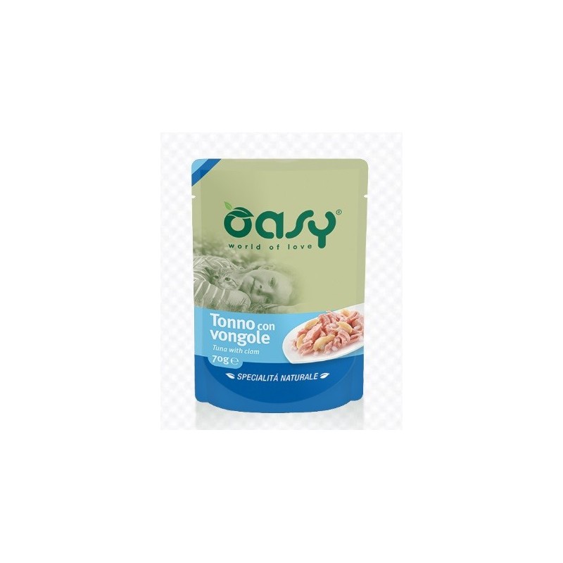 OASY CAT NATURALE BUSTA GR.70 TONNO VONGOLE 