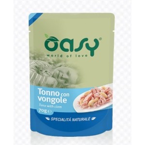 OASY CAT NATURALE BUSTA GR.70 TONNO VONGOLE 