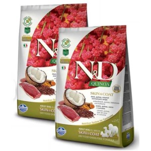 FARMINA N&D QUINOA ADULT ALL BREED SKIN & COAT ANATRA 7 KG *acquisto minimo 2 sacchi*prezzo riferito alla singola confezione*