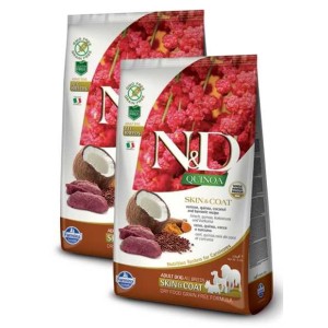 FARMINA N&D QUINOA ADULT ALL BREED SKIN & COAT CERVO 7 KG *acquisto minimo 2 sacchi*prezzo riferito alla singola confezione*