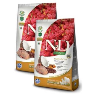 FARMINA N&D QUINOA ADULT ALL BREED SKIN & COAT QUAGLIA 7 KG *acquisto minimo 2 sacchi*prezzo riferito alla singola confezione*