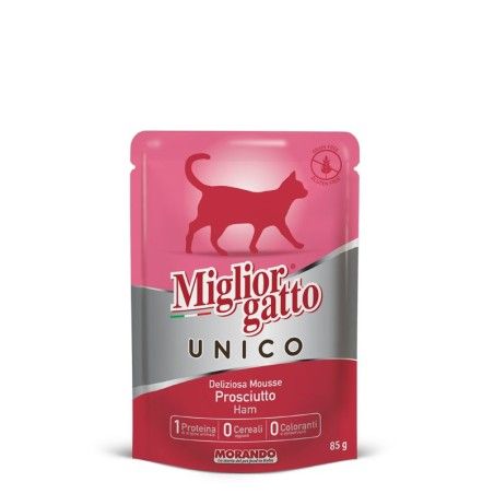 MIGLIOR GATTO UNICO BUSTA GR.85 PROSCIUTTO 