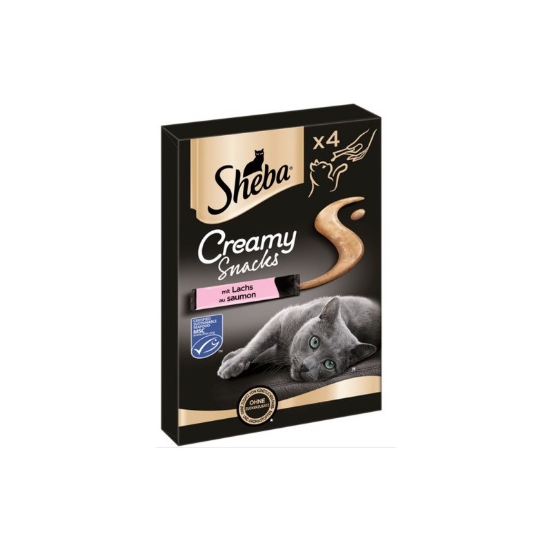 SHEBA CREAMY SNACK SALMONE 4X12 GR