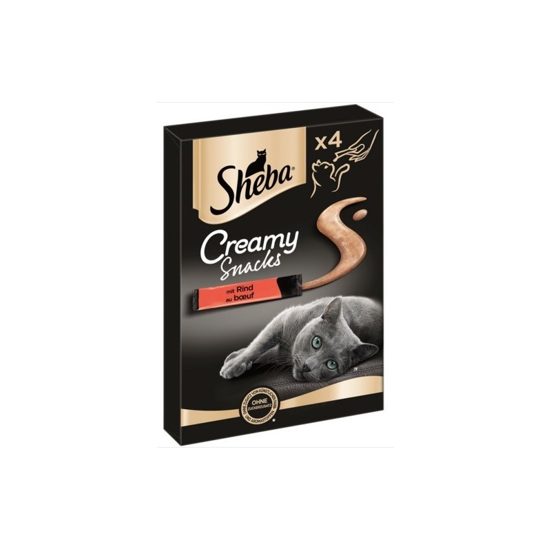 SHEBA CREAMY SNACK MANZO 4X12 GR