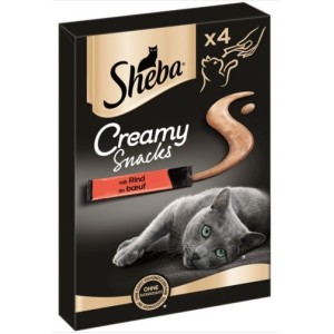 SHEBA CREAMY SNACK MANZO 4X12 GR