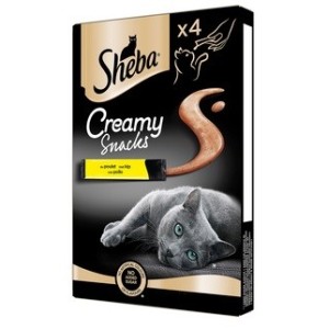 SHEBA CREAMY SNACK POLLO 4X12 GR