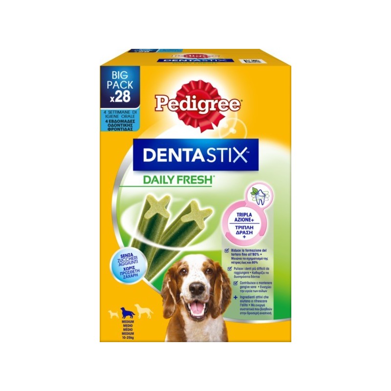 PEDIGREE DENTASTIX FRESH MEDIUM MULTIPACK 28 PEZZI