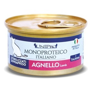UNIPRO MONOPROTEICO GR.85 STERILIZZATO AGNELLO 