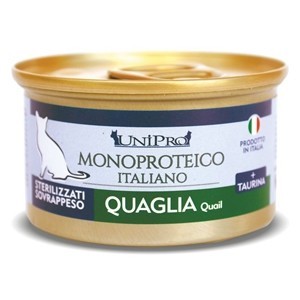 UNIPRO MONOPROTEICO GR.85 STERILIZZATO QUAGLIA 
