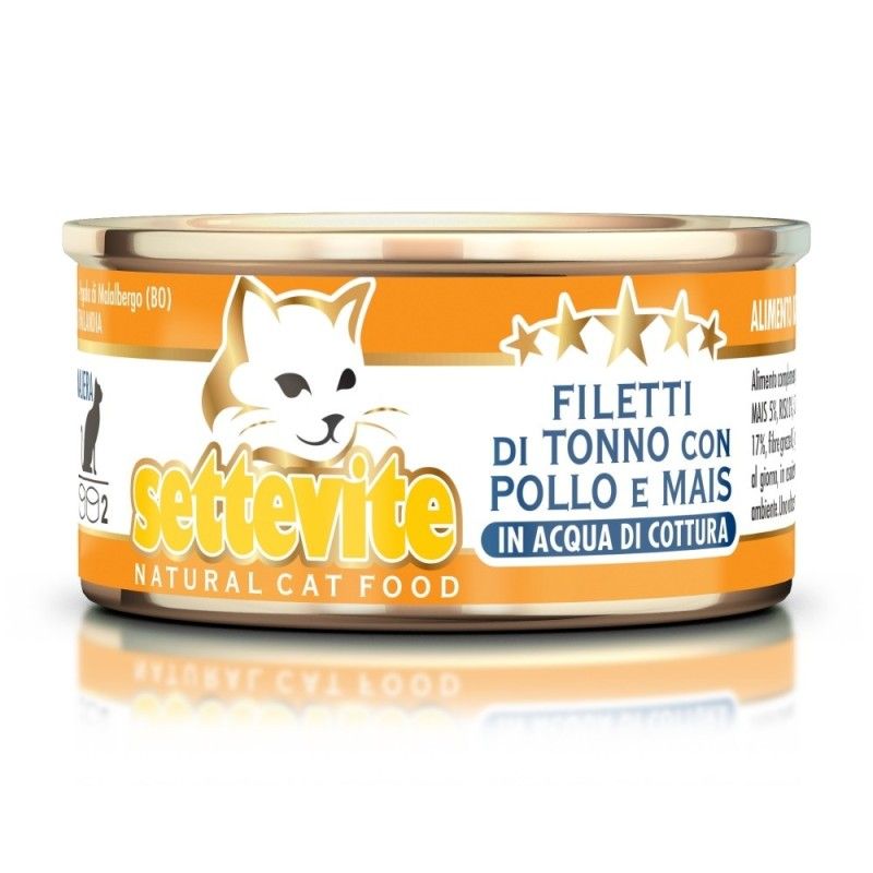 SETTEVITE FILETTI TONNO CON POLLO E MAIS GR.70