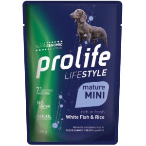 PROLIFE DOG BUSTA GR. 100 MATURE WHITE FISH & RICE - MINI 