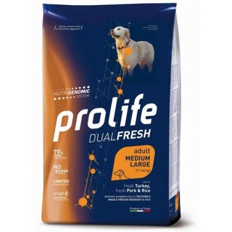 PROLIFE DOG ADULT DUAL FRESH TACCHINO MAIALE KG.2,5