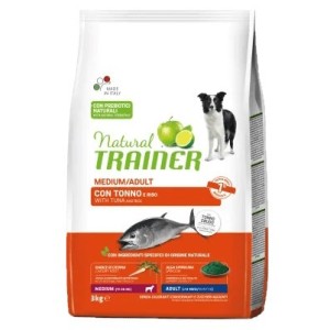 TRAINER DOG NATURAL ADULT MEDIUM TONNO E RISO KG.12