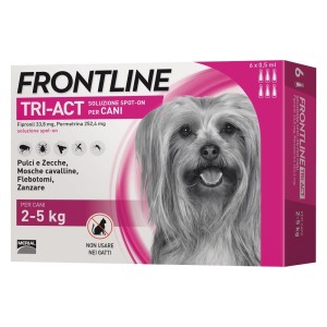 FRONTLINE TRI-ACT CANI 2-5 KG 6 PIPETTE**spedizione gratis**